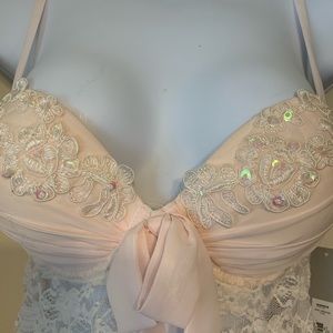 SOLD! Lingerie set, beaded lace bridal, Med, Apt 9